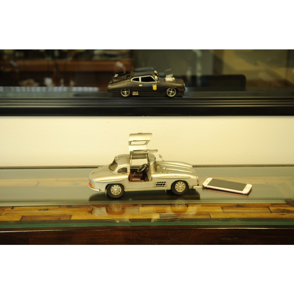 ヴィンテージ メルスリー Mercedes Benz 300L Gullwing Silver Car Model