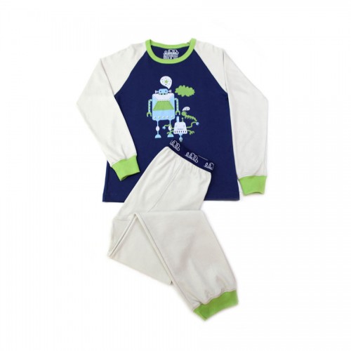 Boys Organic Pyjamas ( Sleepwear ) : Robot Gang Design