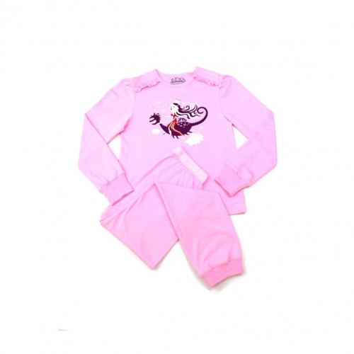 Girls Organic Pyjamas: Princess & Her Dragon