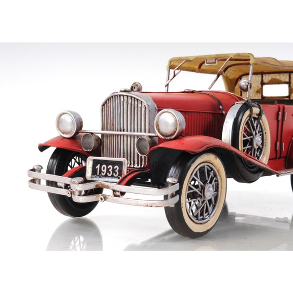 Handcrafted iron frame 1933 Red Duesenberg J 1:12 scale model