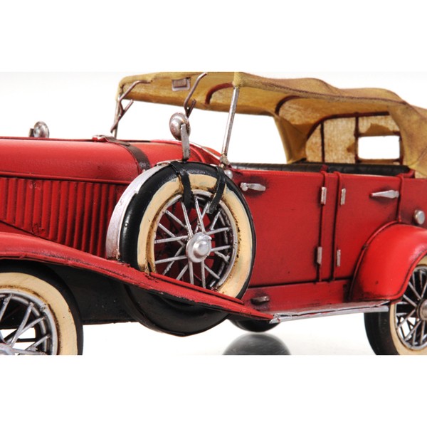 レッドデューセンバーグ 1933 ホビー 模型車 モデルカー 1933 Red Duesenberg SJ Metal Desk Top Car Model 14