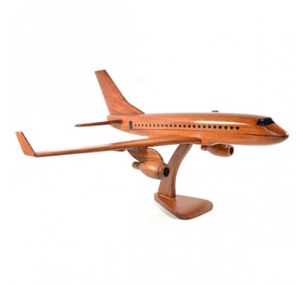 Boeing 737 wooden airplane kiln-dried mahogany replica