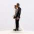 Wedding Hand painted porcelain Cake Topper     