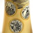 Earthen handmade and handpainted terracotta Vase A-shape golden black 3