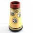 Earthen handmade and handpainted terracotta Vase A-shape golden black 2