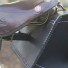 Bicycle Saddle Bag Handlebar Frame Bag in Black White stitching
