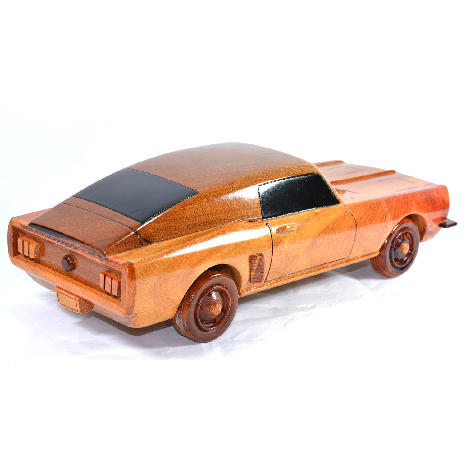 wooden mustang car
