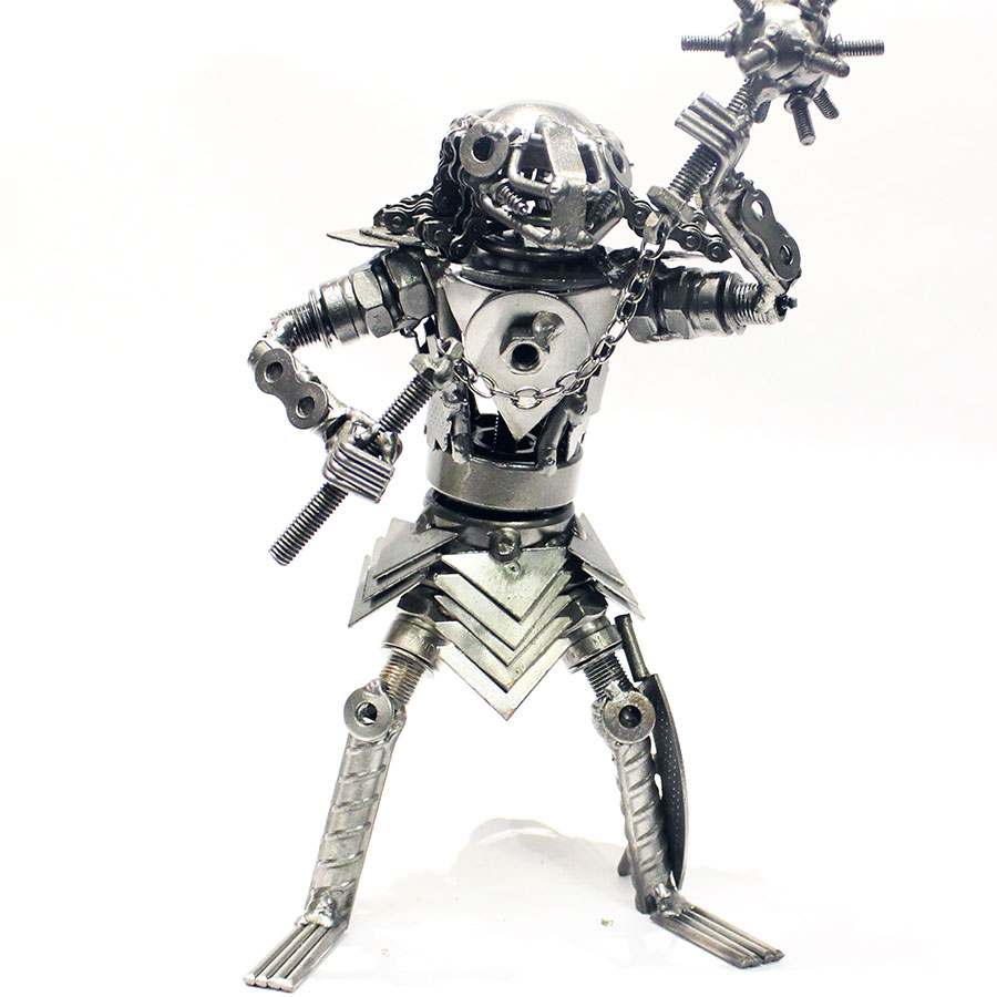 scrap metal alien figure