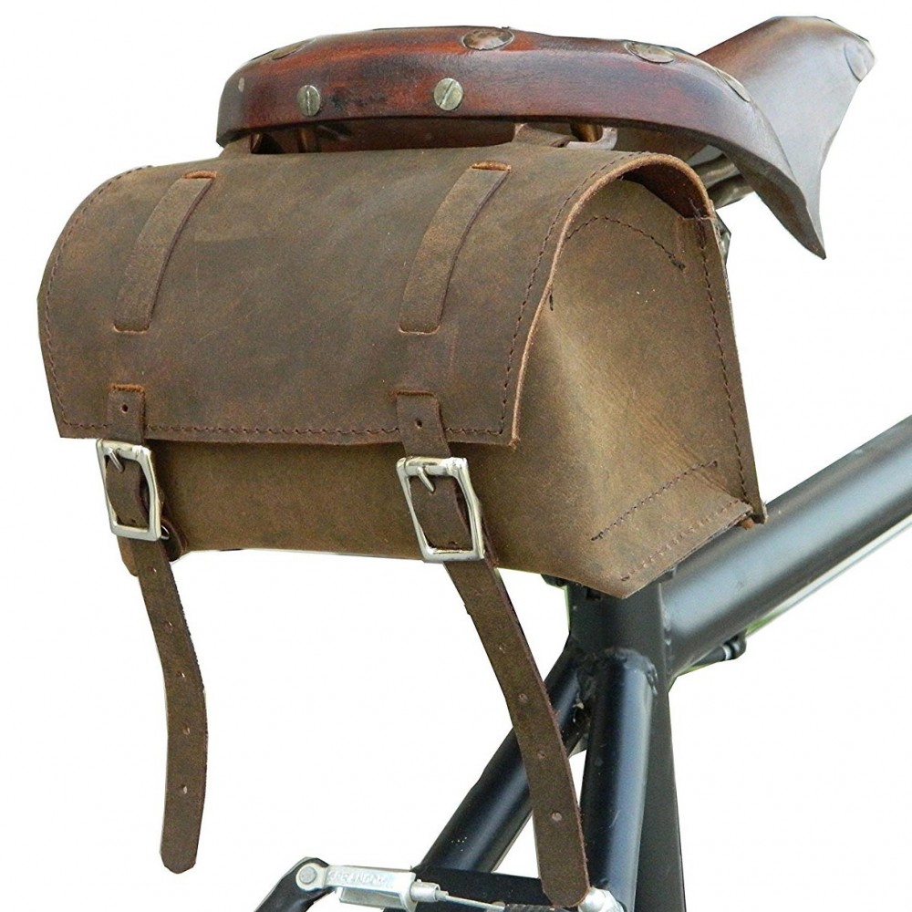 Vintage bike saddle bag top