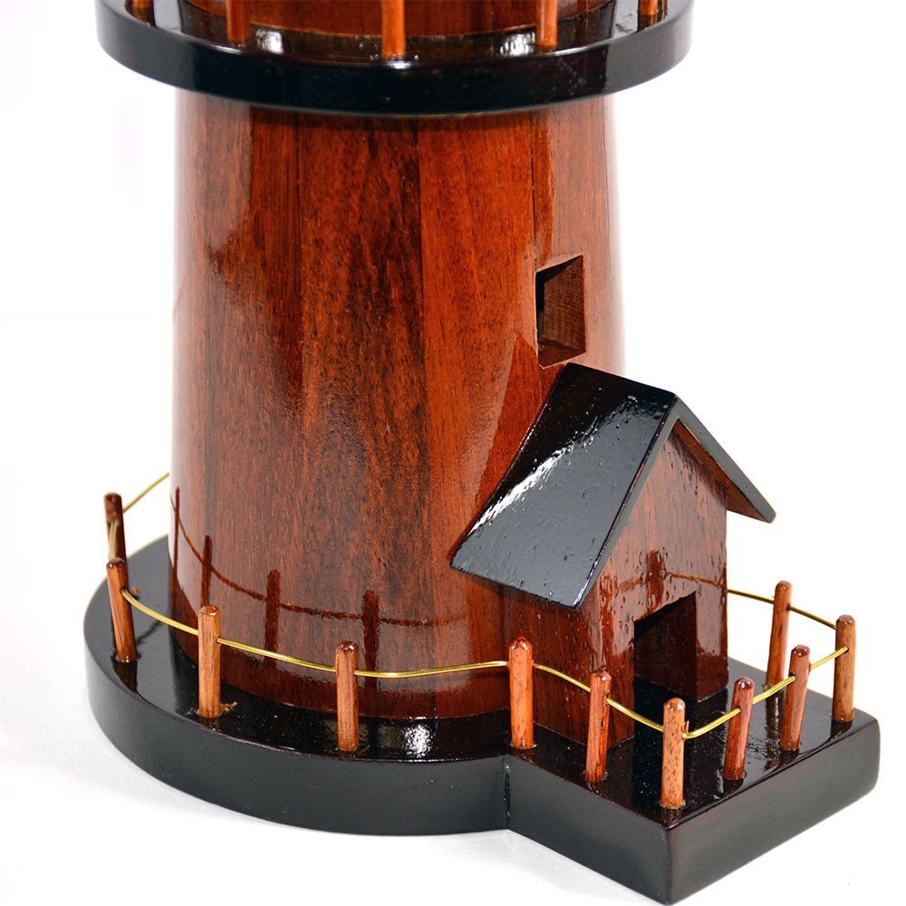 Mahogany Wood Lighthouse scale model Handcrafted