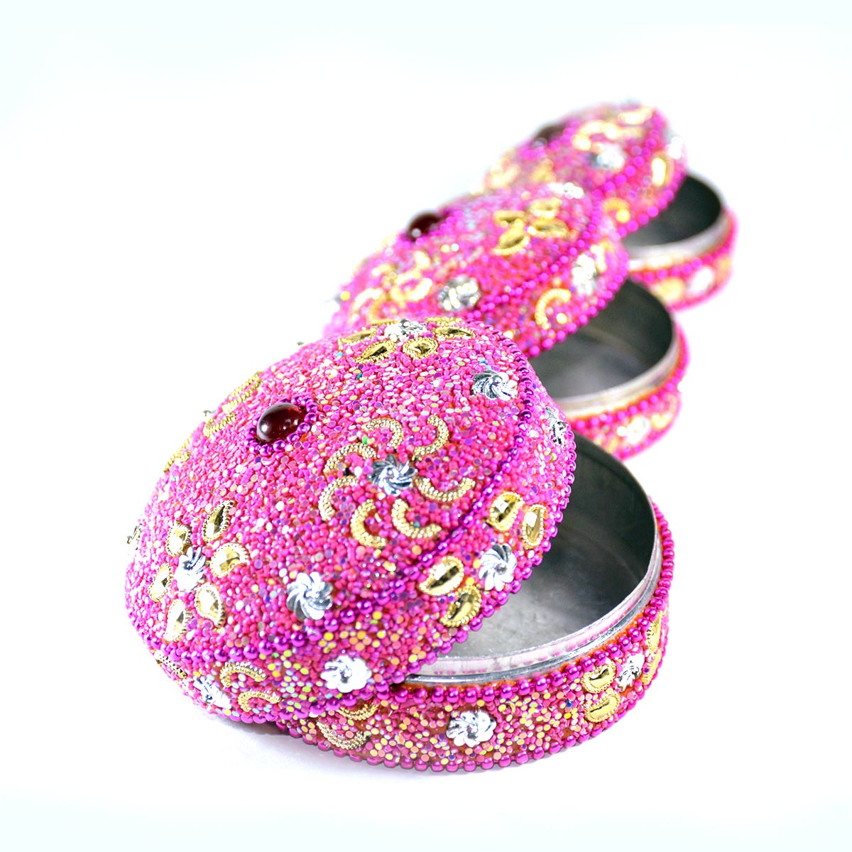 Jewelry Mint Boxes Pink Color in Set of Three