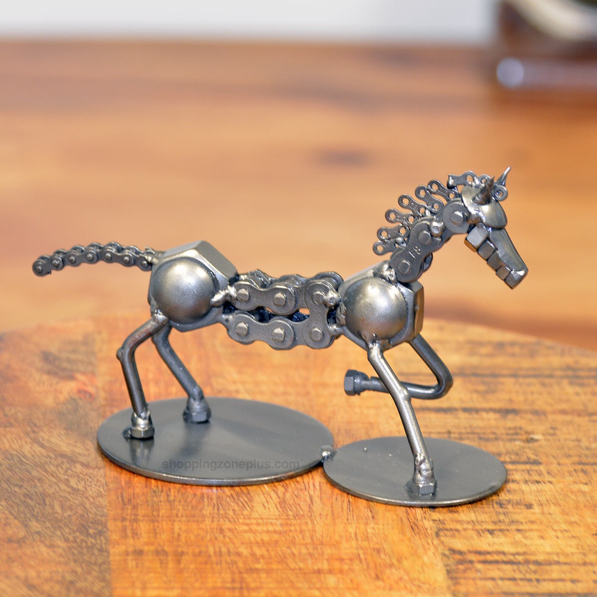 Horse Rearing, Horse Trotting Recycled Metal Sculpture Handmade Art