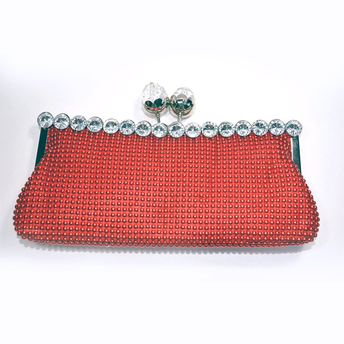 Red and silver clutch bag hot sale