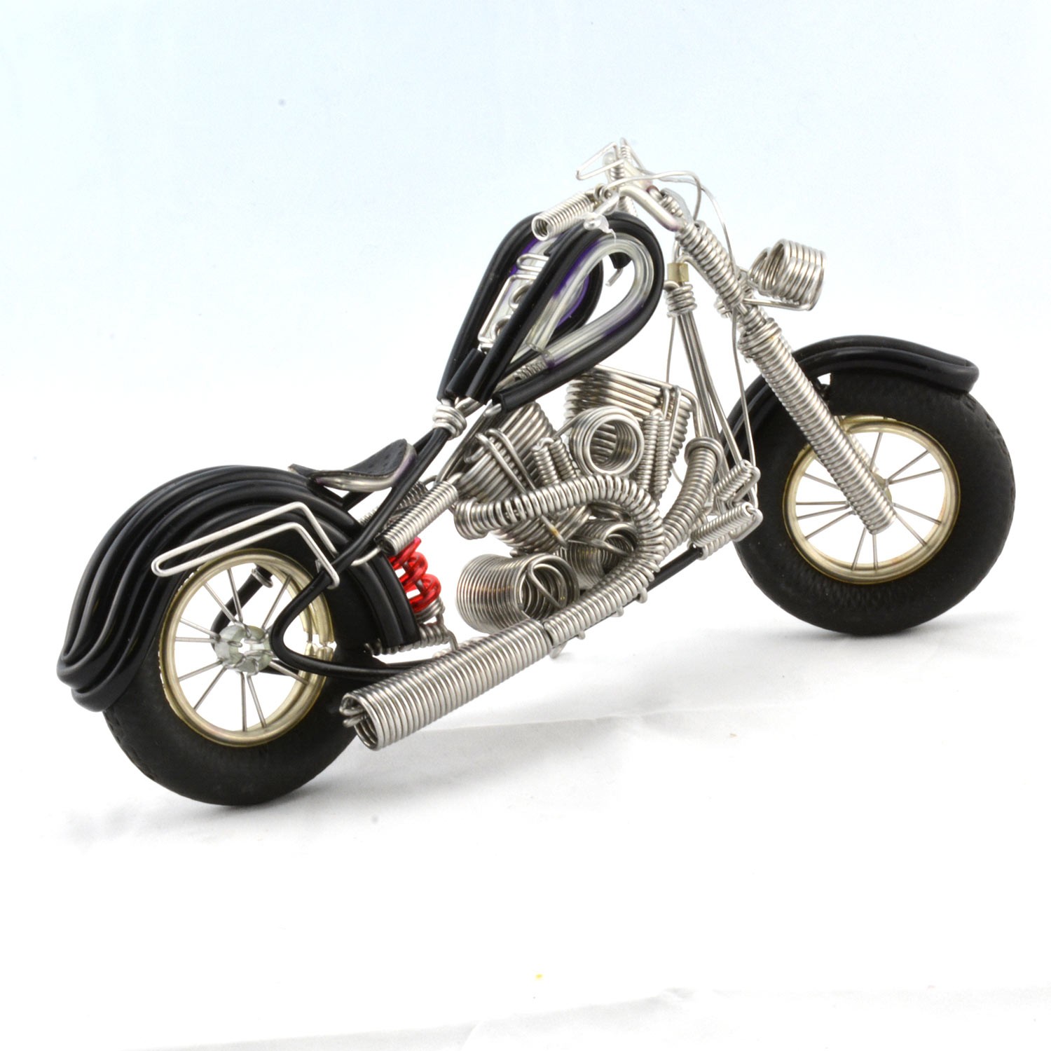 4 inch. Small Harley style bike Sculpture Motorbike handmade from wire