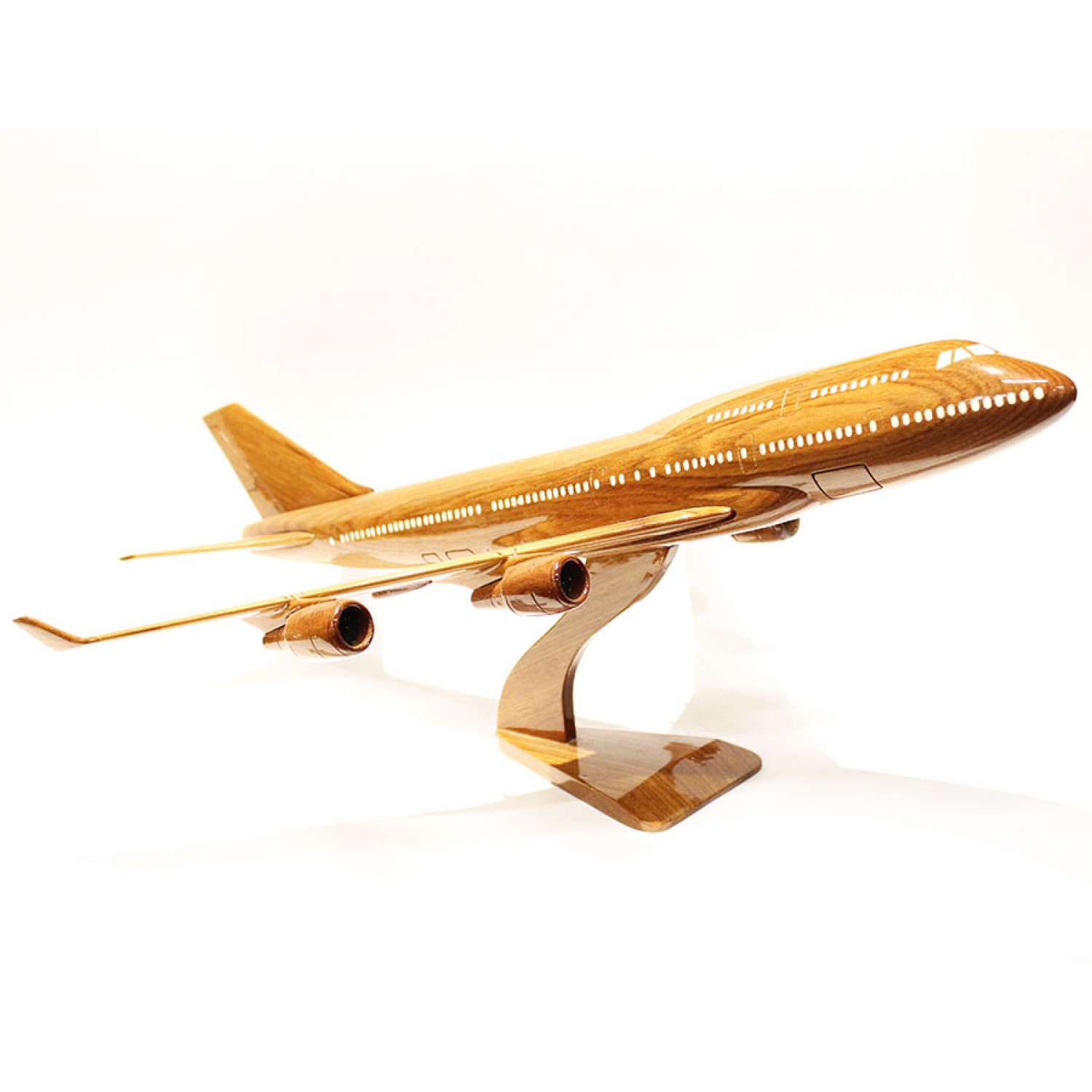 Civilian Aircraft Wooden Desktop Model. Boeing 747