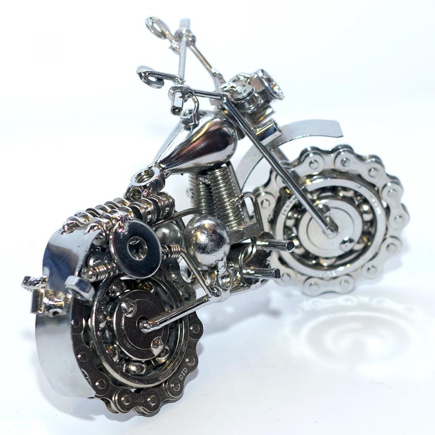 Scrap Metal Art Handmade Nuts & Bolts Dirt Bike Gift Motorbike Model Motorcycle 