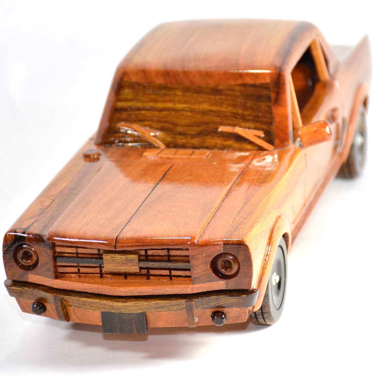 wooden mustang car