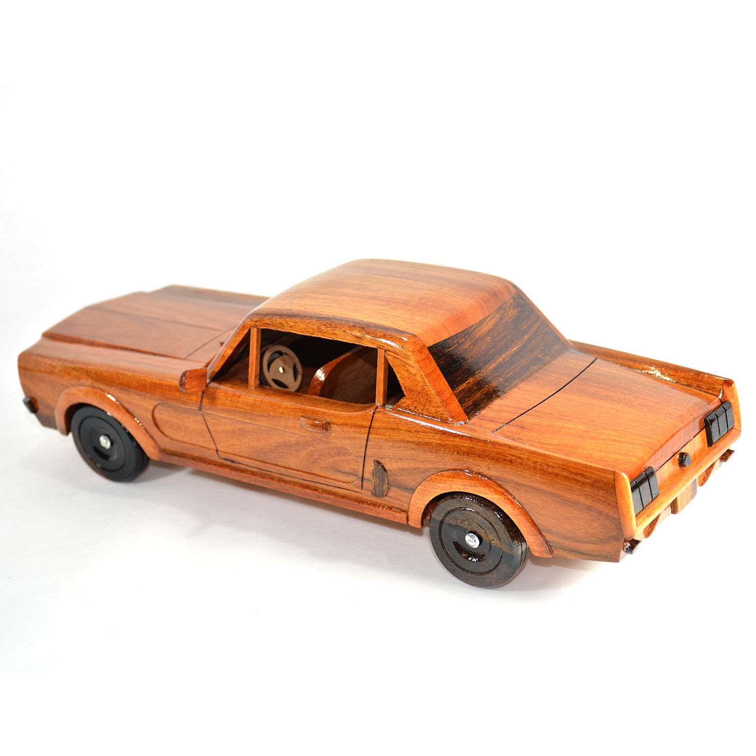 wooden mustang car