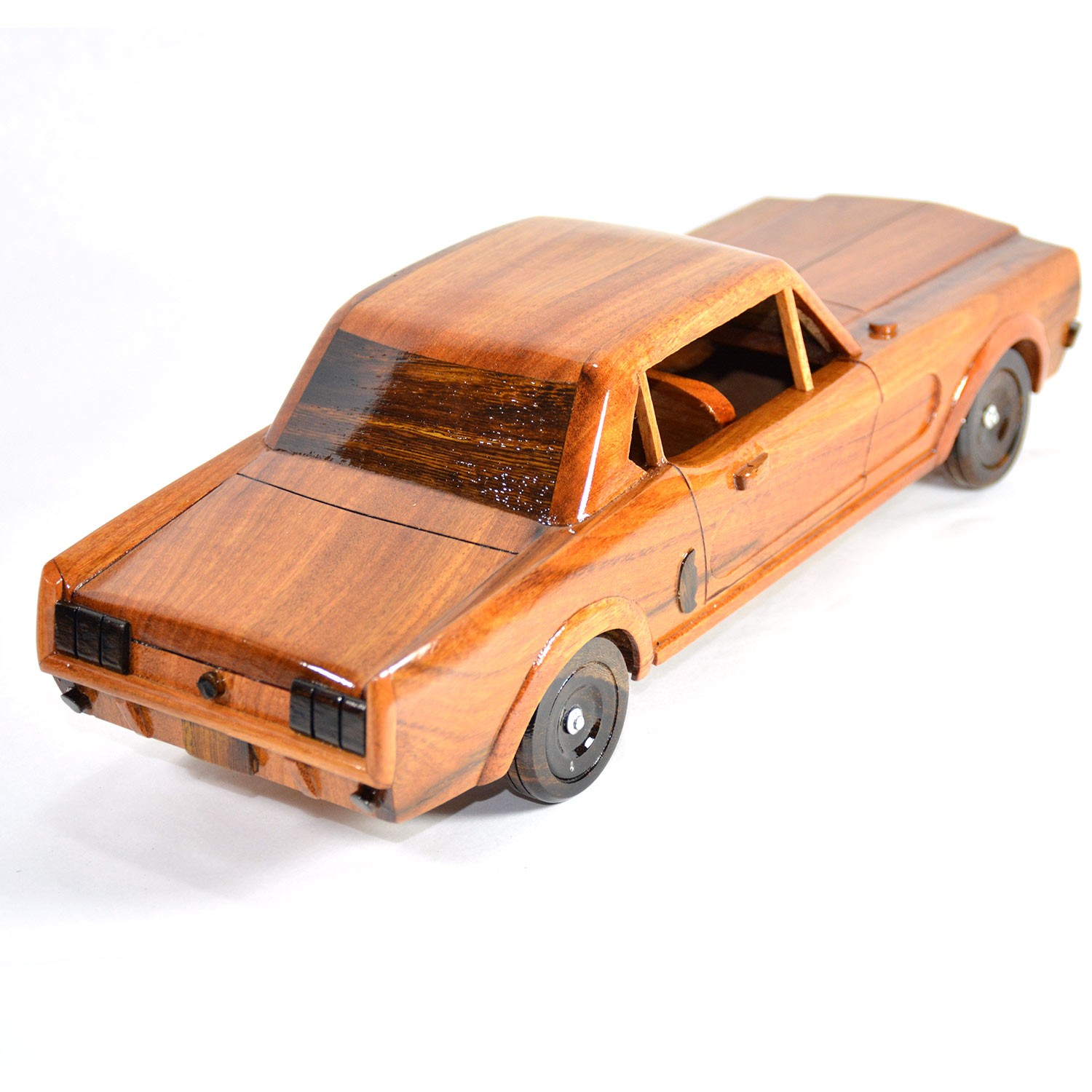 wooden mustang car