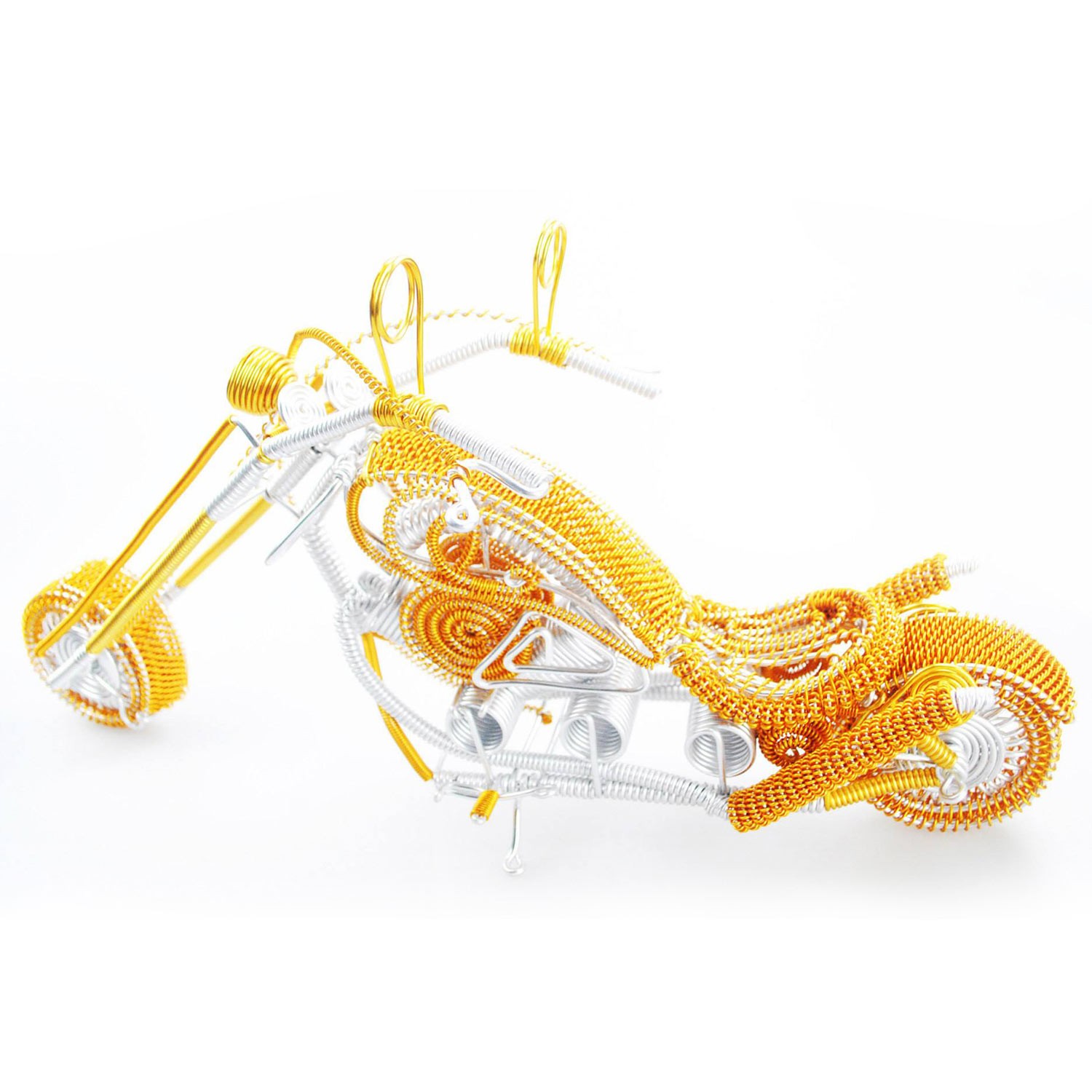 Harley-Davidson Wire Art Motorcycle Model Sculpture - Gold
