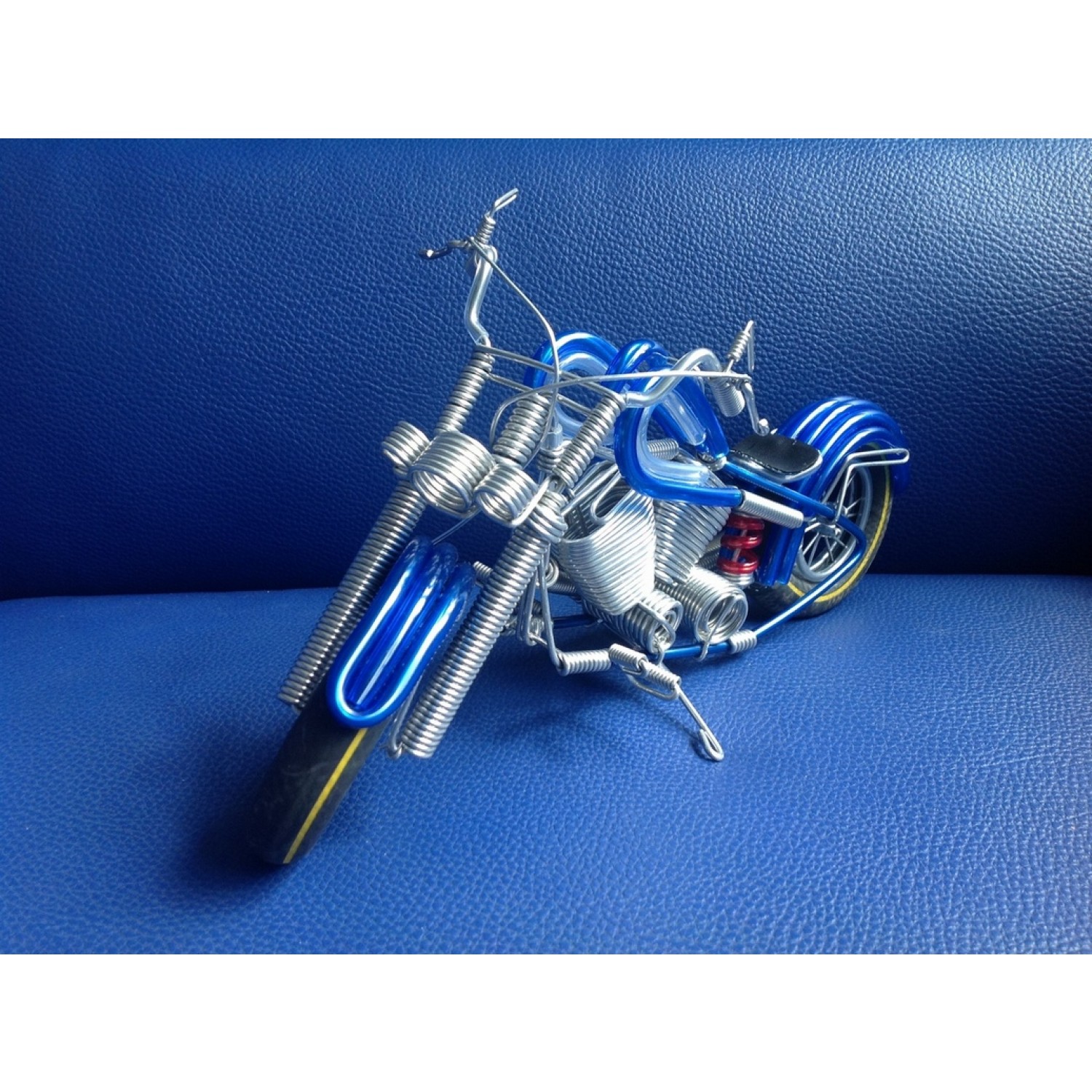 Handmade metal motorcycle enthusiast pen holder Father's Gift 