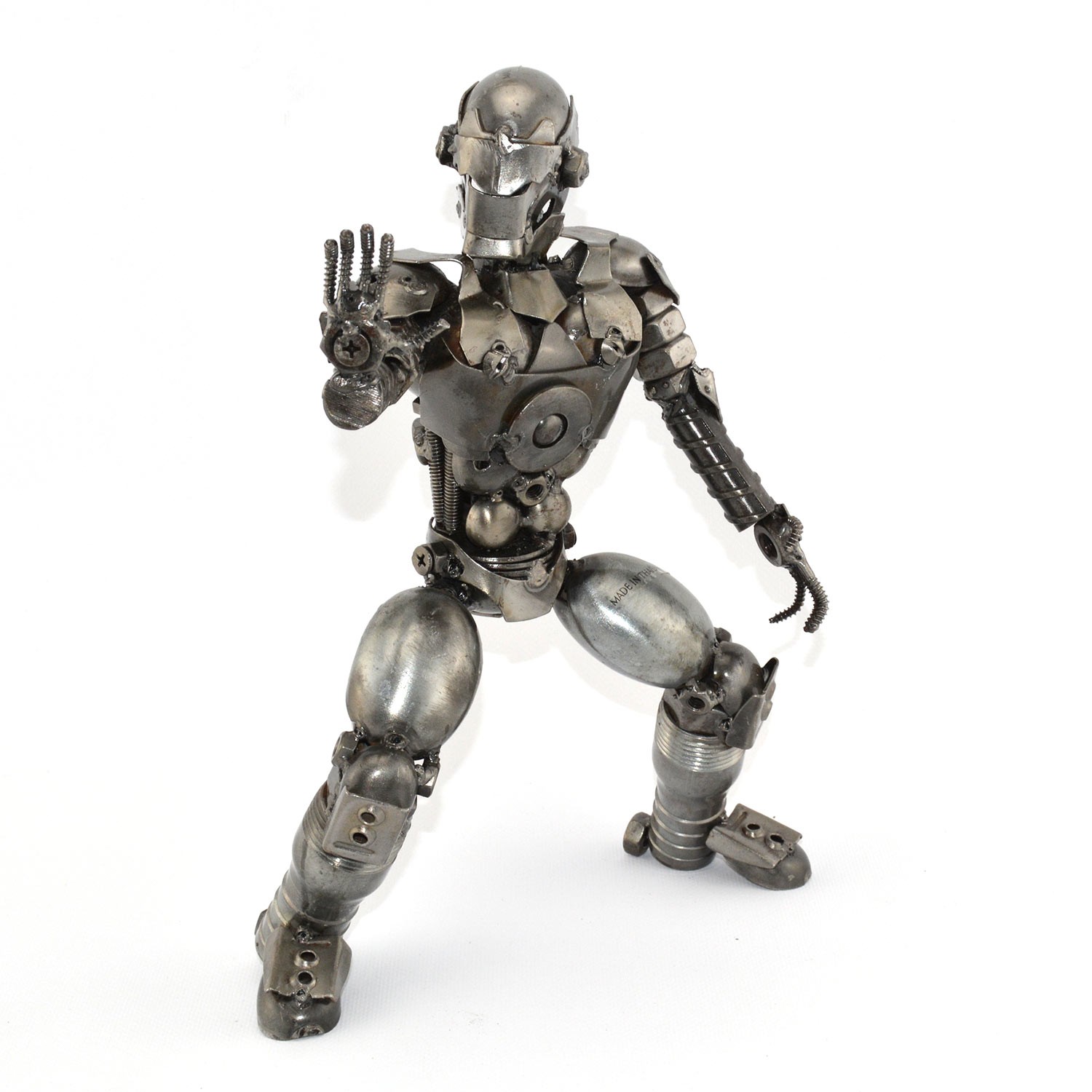 Robot Standing Metal Sculpture / Model   Look Alike Iron Man