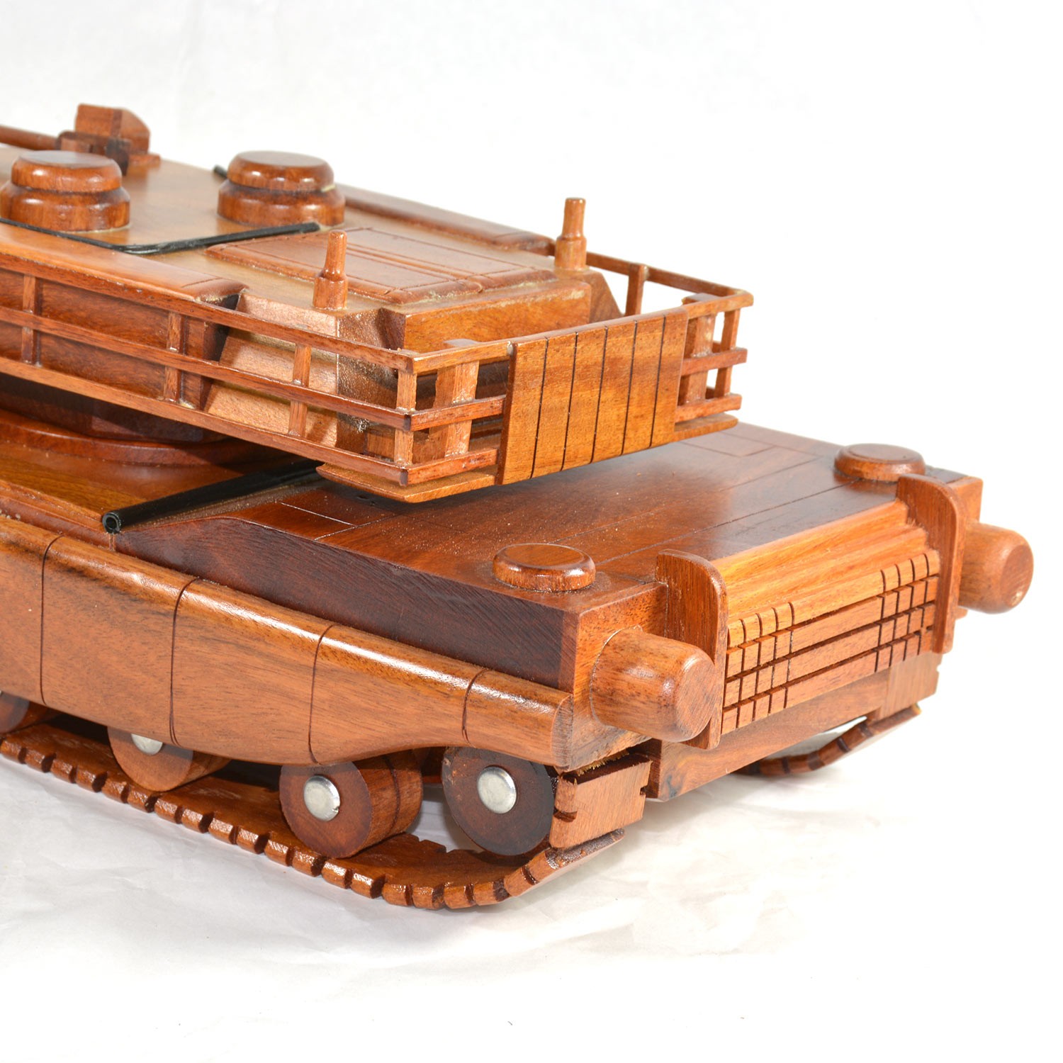 M1A2 Abrams Military Wooden Tank Wooden Army Tank Mahogany