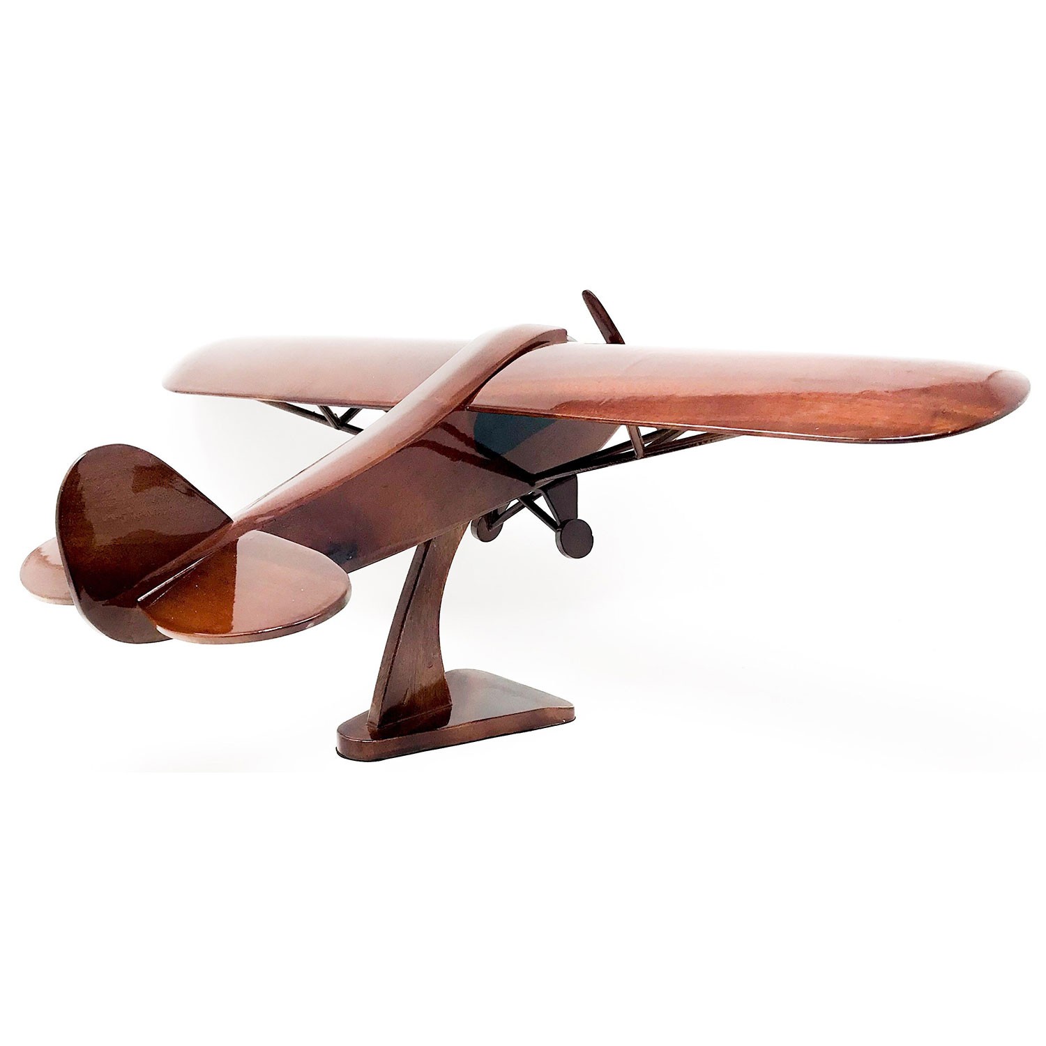 Piper J 3 Cub Aircraft Wooden Model replica Natural Mahogany Model