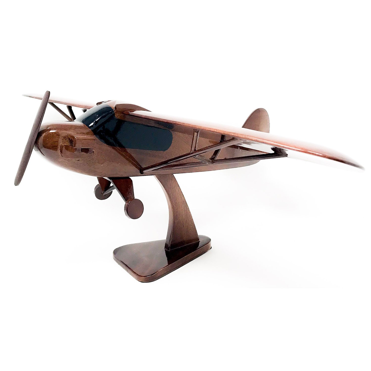 Piper J 3 Cub Natural Mahogany Wood Model scale model