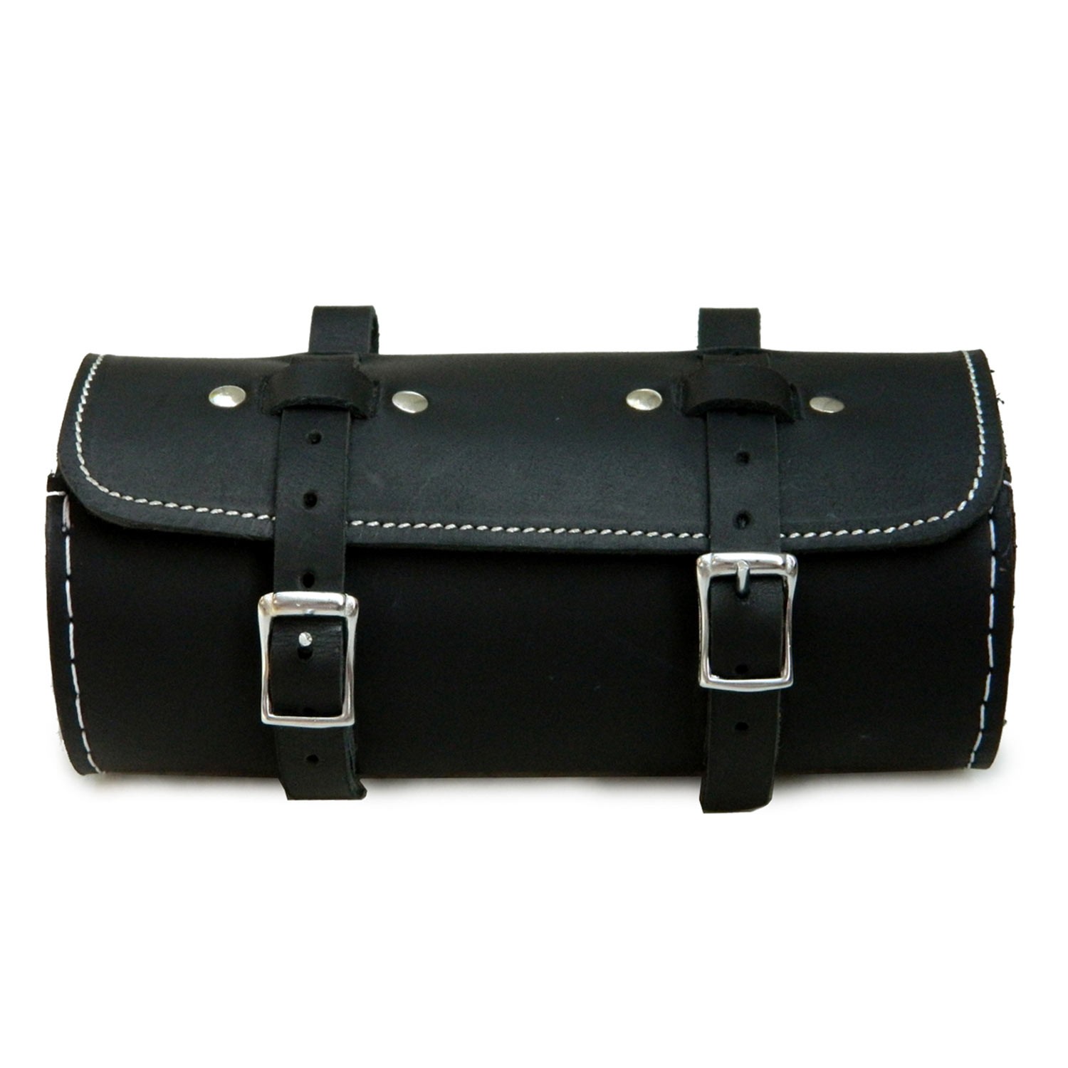 Bicycle Round Saddle Bag in Genuine Leather Tool Bag