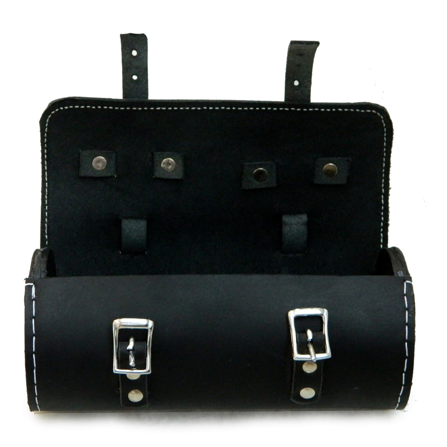 Bicycle Round Saddle Bag in Genuine Leather Tool Bag