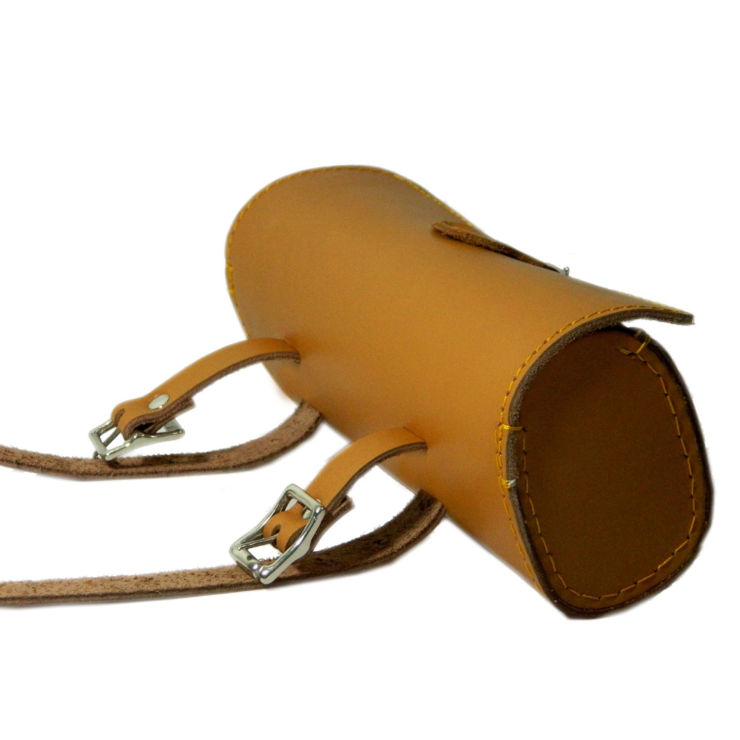 Bicycle Saddle Bag Genuine Leather Utility Tool Bag Tan