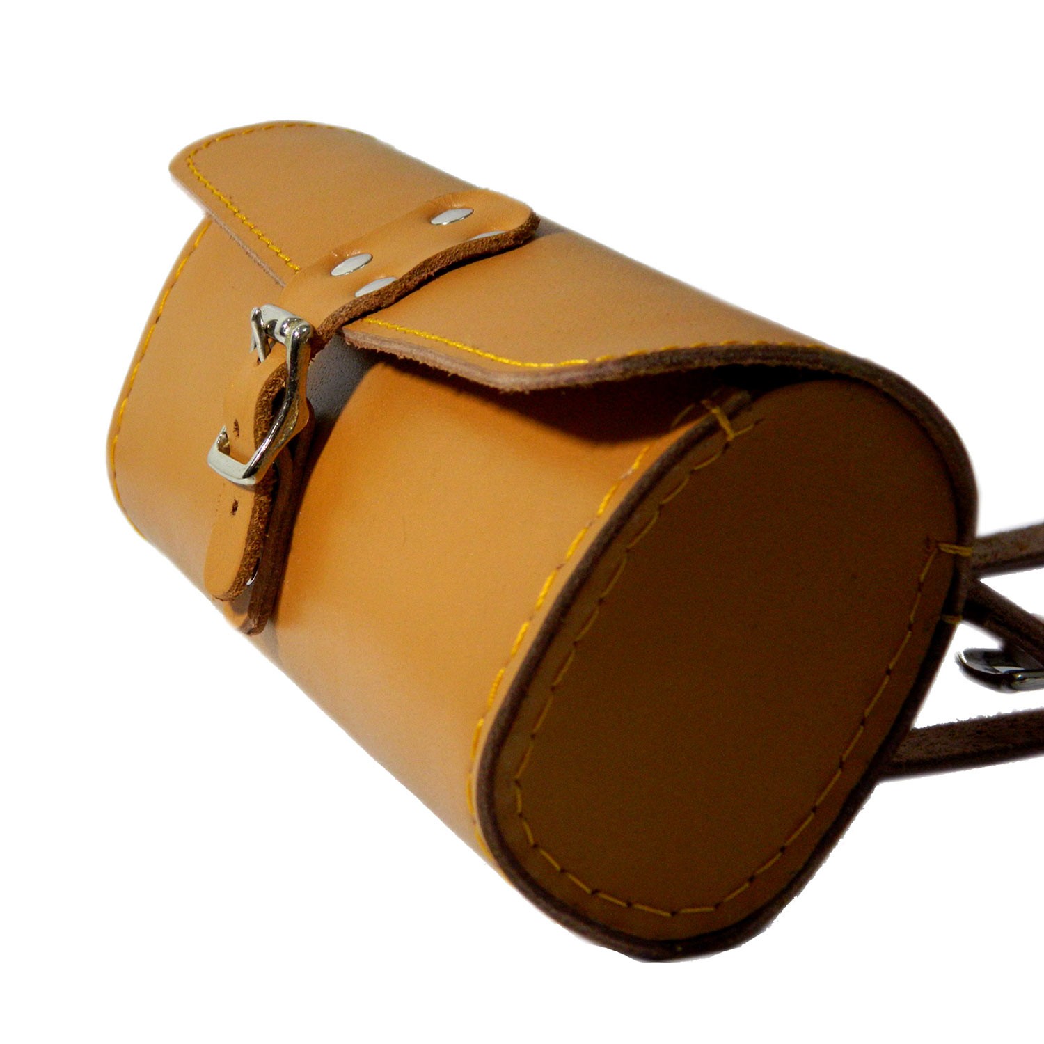 Bicycle Saddle Bag Genuine Leather Utility Tool Bag Tan