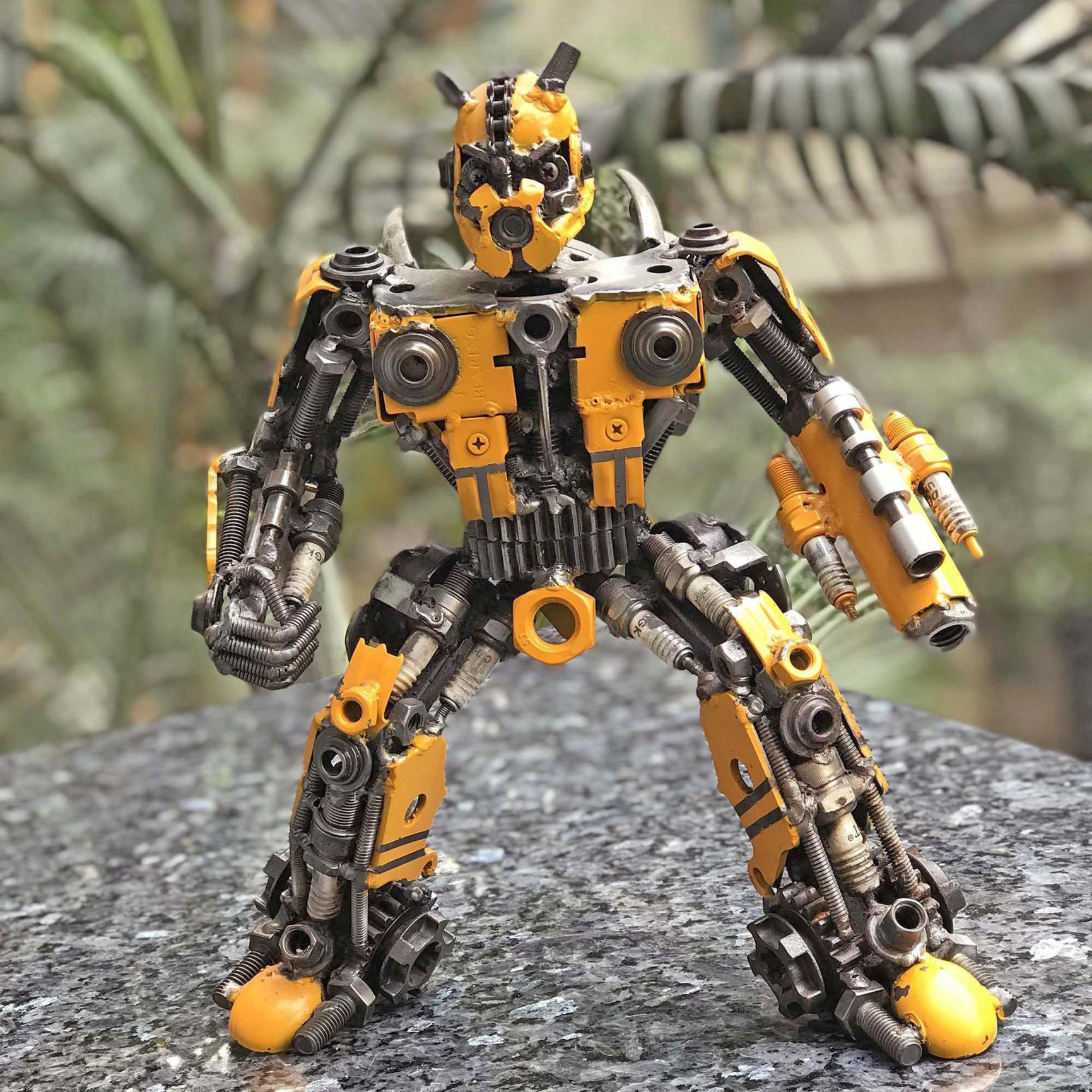 Bumblebee Mini Metal Sculpture Autobots Transformer