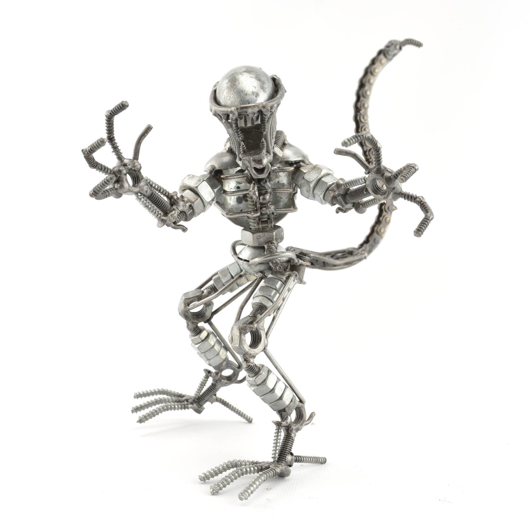 scrap metal alien figure