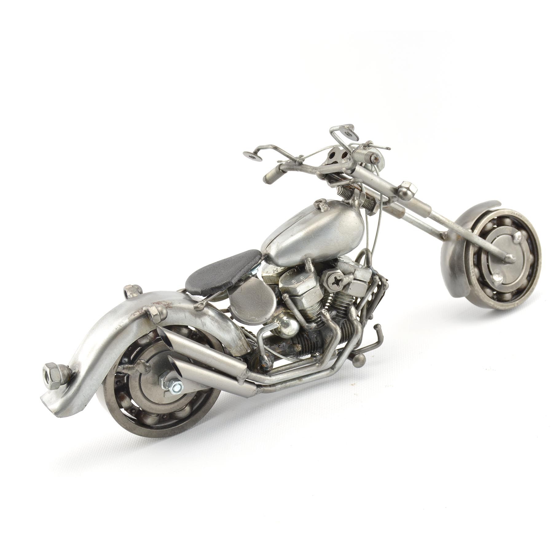 Harley Davidson Metal Motorcycle Sculpture Scrap Recycled Metal Sculpture