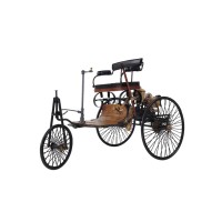Handcrafted Iron frame 1886 Yellow & Black Benz Car 