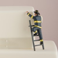Fireman Groom Figurine - Wedding Cake Topper - To The Rescue!