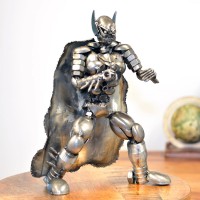 Batman Metal Sculpture - Marvel Warrior Model Recycled Metal Handmade