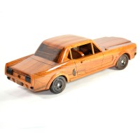 Ford Mustang 1964 - Handcrafted Mahogany Wood Model Car - Wooden Car