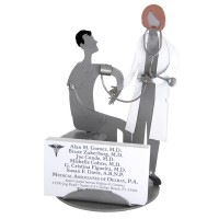 Female Doctor Sculpture Business Card Holder