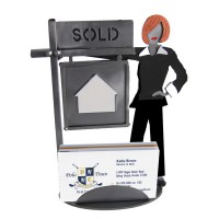 Real Estate Female Business Card Holder