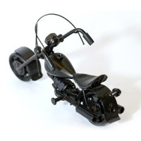 Harley Davidson : Motorcycle Model 18cm Metal Sculpture - Black Small