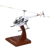 Robinson R-22 Replica Helicopter Mahogany Model