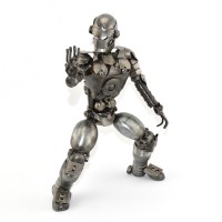 Robot Standing Metal Sculpture / Model - Look Alike Iron Man