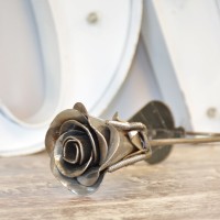Rose Valentine Recycled Metal Model Handmade Art Sculpture Gift