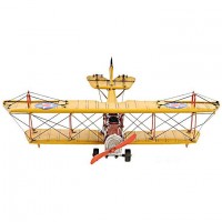 1918 Yellow Curtiss JN-4 1:24 Scale Model Plane