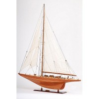 Shamrock Yacht L | Yacht Sail Boats Sloop Wooden Model