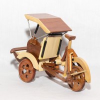 Wooden Pedicab Hand Crafted : Wood Desk Model