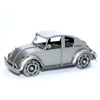 Volkswagen Car Metal Art Sculpture - 24cm, Gray (VSW01)